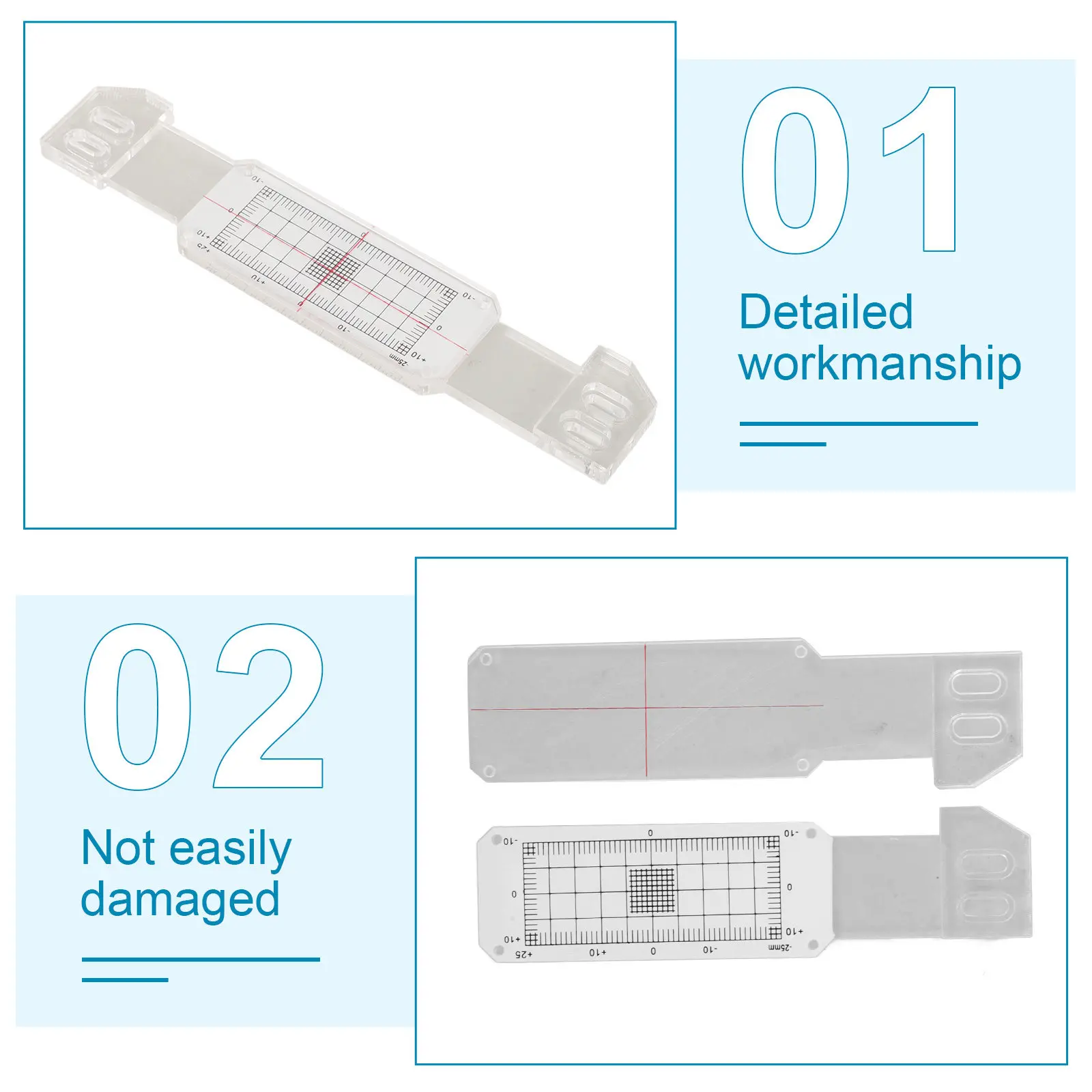 Concrete Crack Gauge Ruler Building Wall Crack Width Monitoring Measuring Tool for Engineers Architects