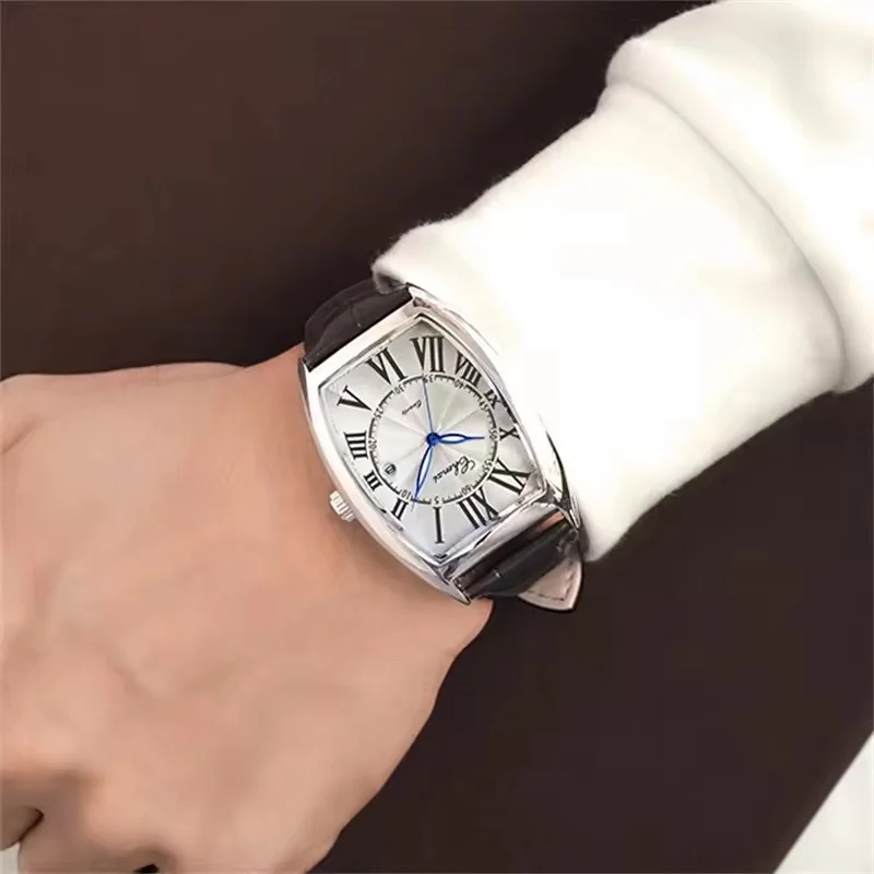 Chenxi 8217 moda masculina relógio de quartzo criativo dial calendário à prova dwaterproof água cinto luminoso relógio de luxo masculino