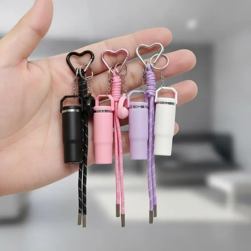 Sport-Wasserflasche, Kopfhörer, Schlüsselanhänger, Charm im Ins-Stil, Anti-Verlust Geflochtenes Seil für Damen, Taschendekoration, Taschenzubehör – Detail 2