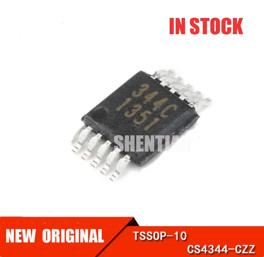 10pcs/lot CS4344-CZZR 344C CS4344 24BIT D/A TSSOP10