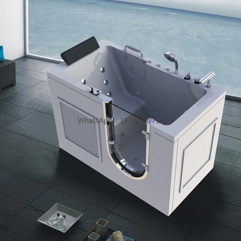 Door-opening type massage thermostatic bathtub, acrylic bathtub, insulated heated bathtub