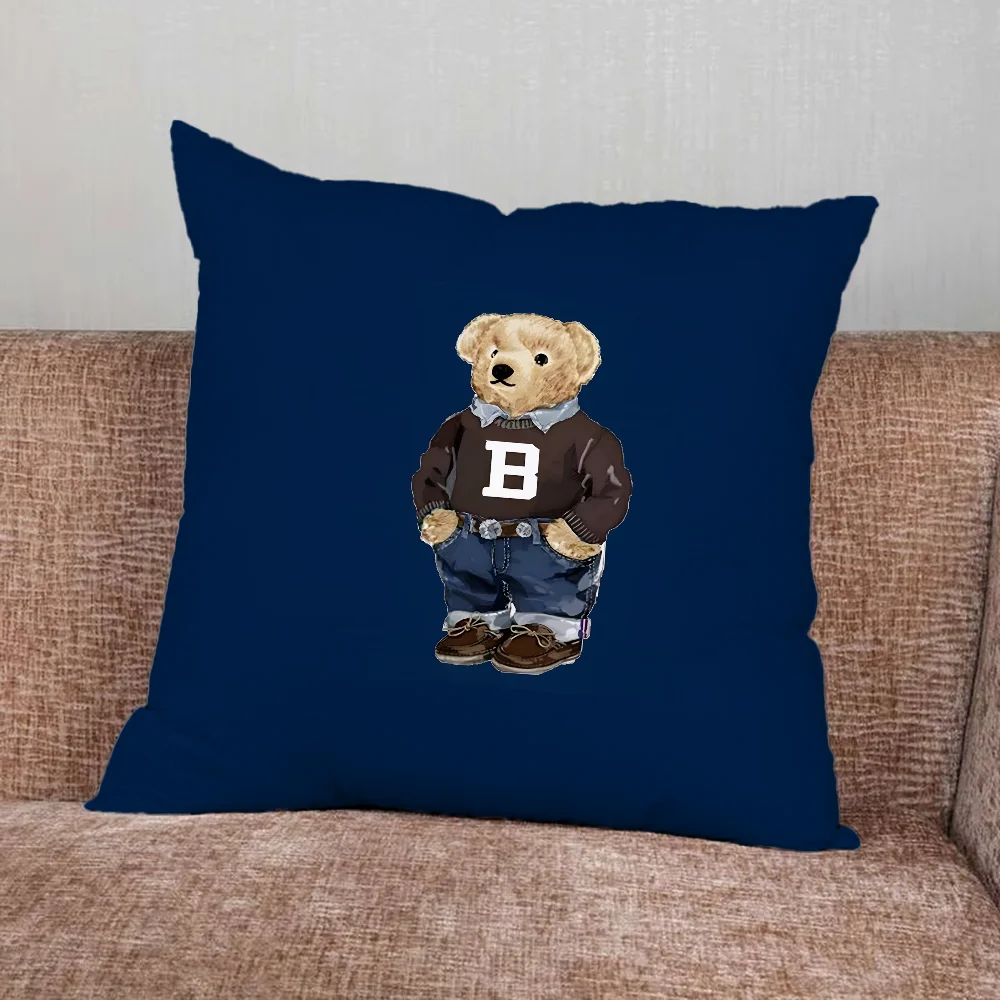 موضة الدب P-PoloS كيس وسادة للمنزل غرفة نوم سيارة مكتب الديكور غرفة المعيشة أريكة غطاء الوسادة مناسبة
