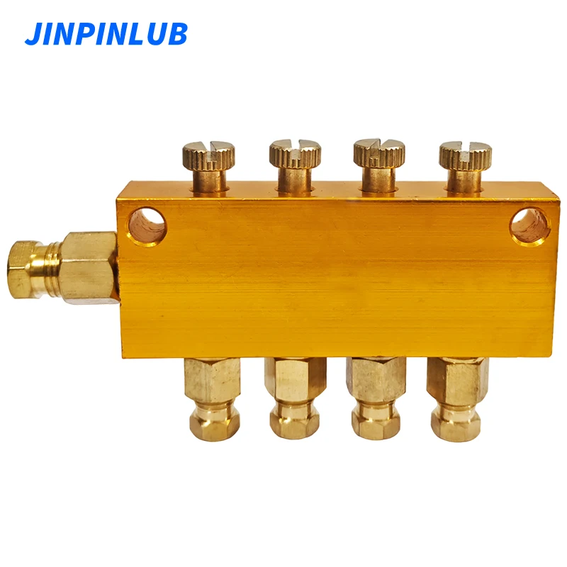 Jinpinrub Type B Aluminum Electroplated Adjustable Thin Oil Distributor Injector For Resistance Lubrication Pump