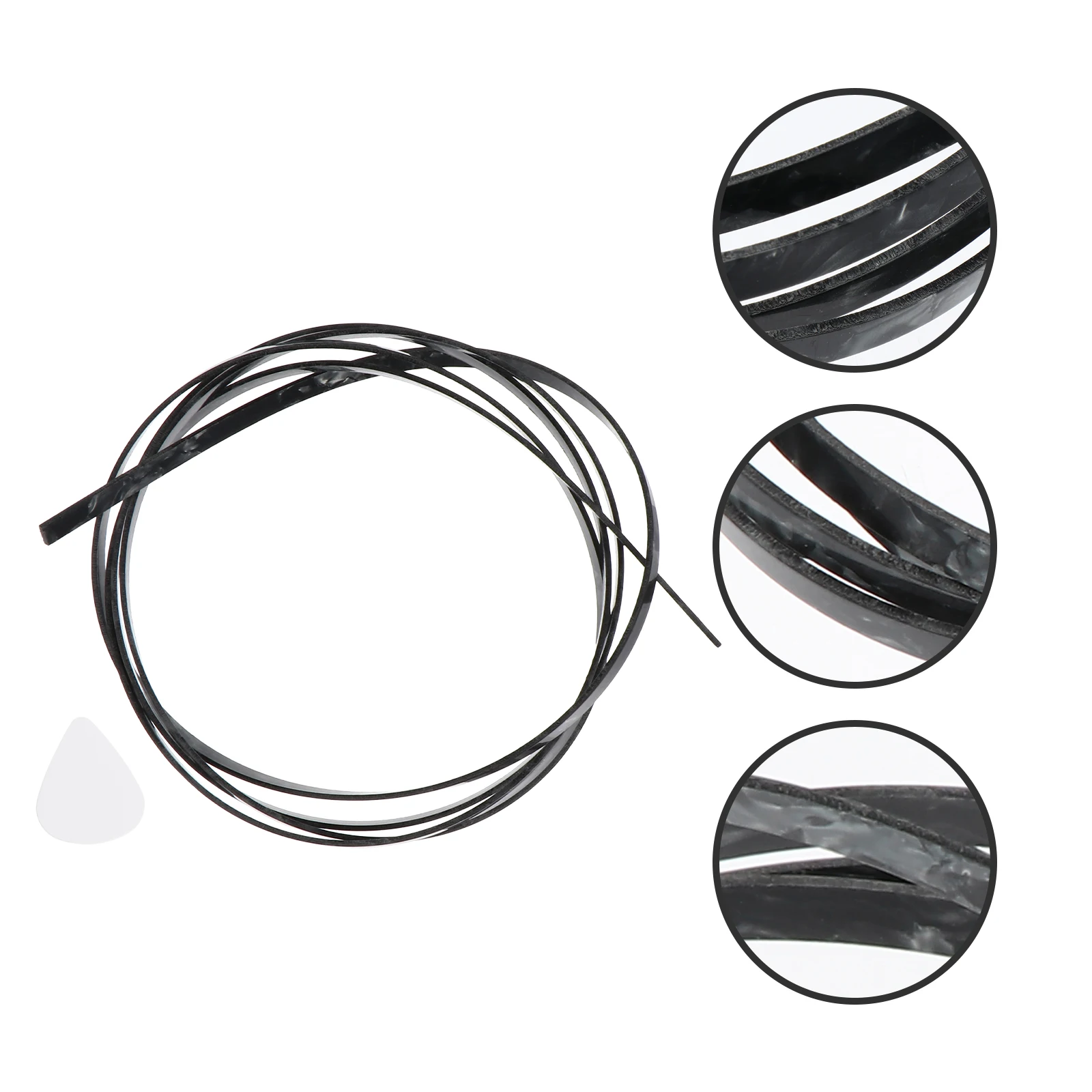 

2pcs Plastic Purfling Strip for Guitar Ukulele Waterproof Flexible Decorative Binding Trim Space Saving Accessories