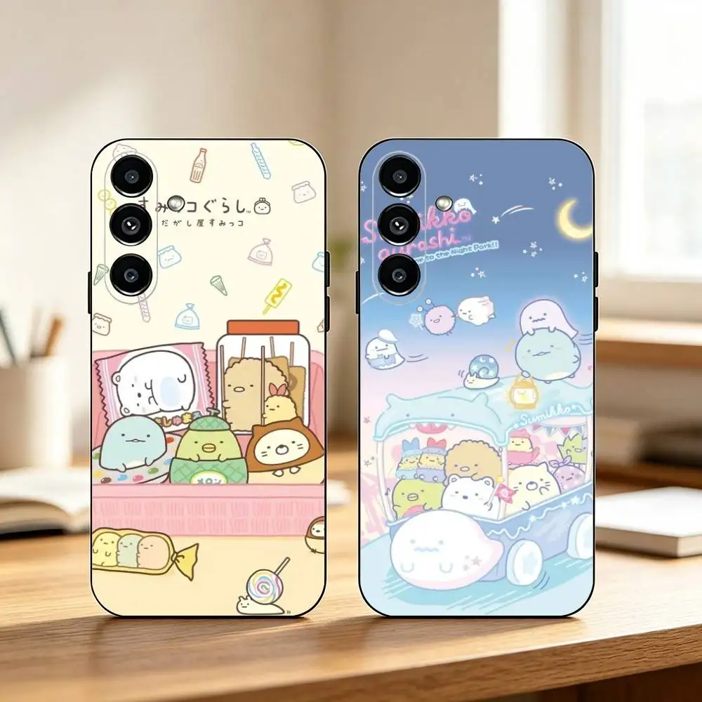 Cute S-Sumikko Gurashi  Phone Case For Samsung Galaxy A73,A72,A71,A70,A53,A52,A51,Others Soft Black Cover Gift