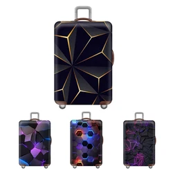 Novelty Geometric Pattern Thicken Luggage Protective Cover Cyberpunk Style Elastic Cover Suitable 18-32 Inch Trolley Case