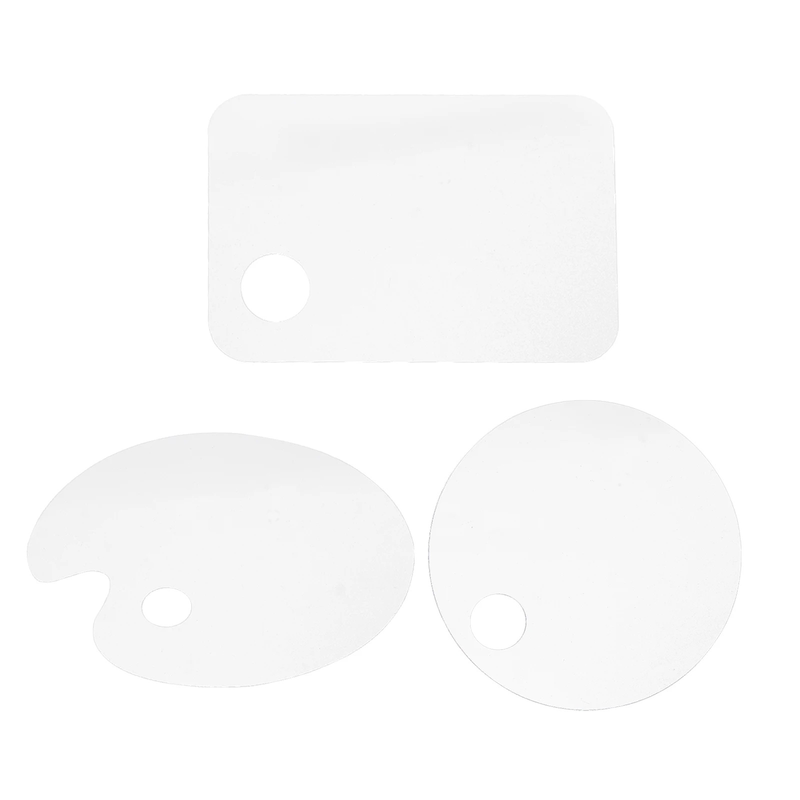 

3 Pcs Palette Tray Color Mixing Plate Acrylic Pallet Plates Watercolor Painting Pigment Board