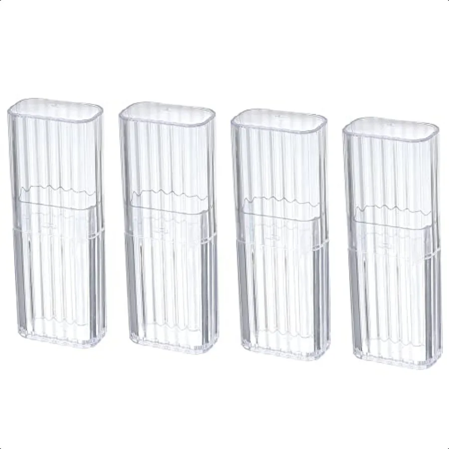 JIEDALIN 4 Pcs Cotton Swab Holder for Travel Mini Travel Swab Case Cotton Swab Box for Makeup Sponge Cotton Swabs Hair Ties Flo