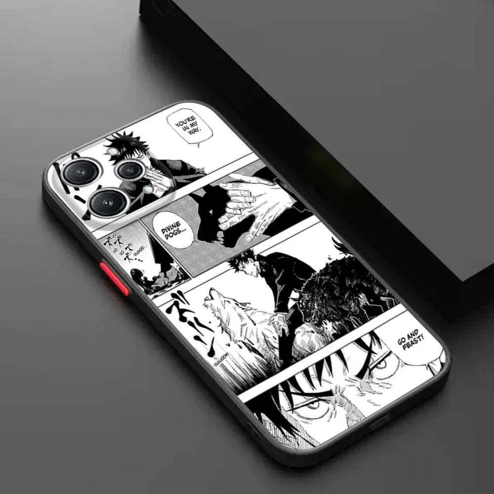 Cases For Xiaomi Mi 9T Pro 10T Redmi Note 10 9a 9c 10a 10c 9s 10s 7 8 8t Jujutsu Kaisen Fushiguro Megumi Translucent Phone Case