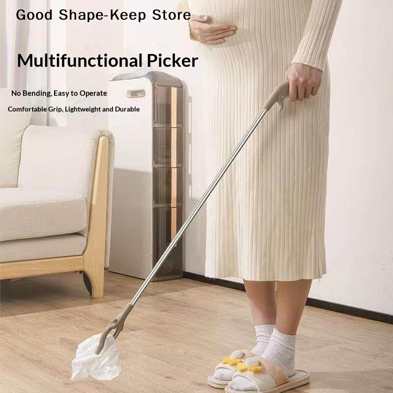 daily80/100cm Foldable Garbage Pick Up Tool with Sturdy Clamp Long Reach Trash Grabber for Seniors Outdoor Litter Collection