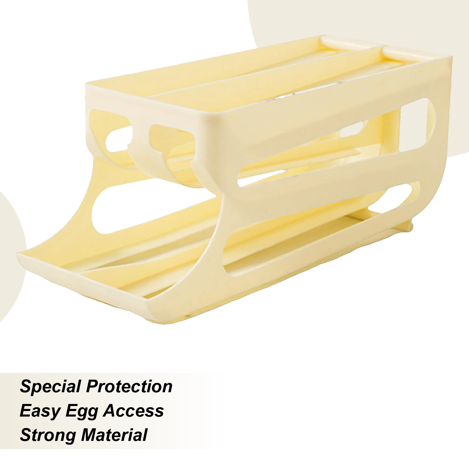 

Egg Container For Refrigerator 3-tier Automatic Roll Down Egg Rack Refrigerator Food Container For Counter Fruit Kitchen Camping