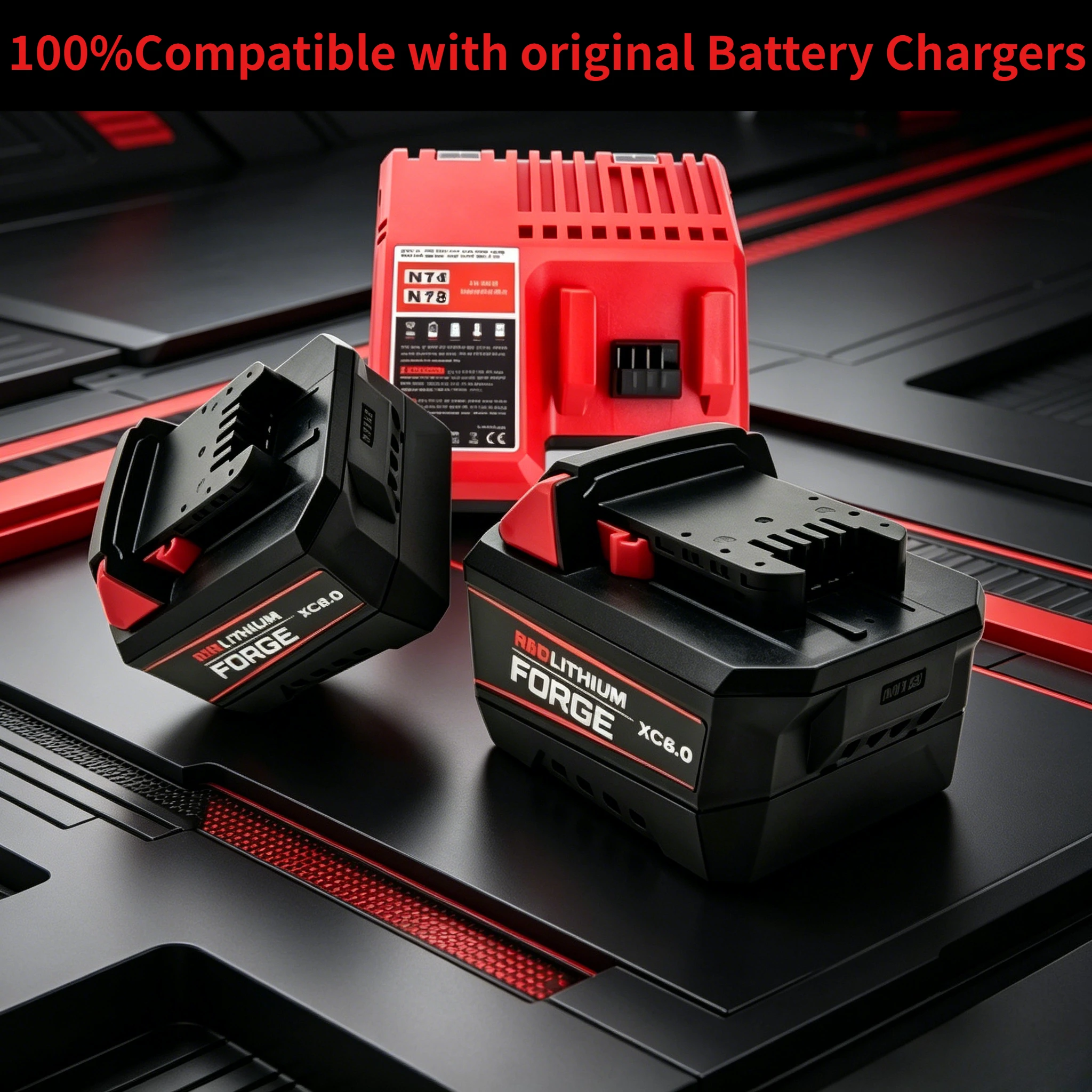 

For M18 18V 6.0Ah 6000mAh Li-ion Battery Replacement For Milwaukee, Direct Fit OEM Models 48-11-1860 48-11-1865 All M18 Tools