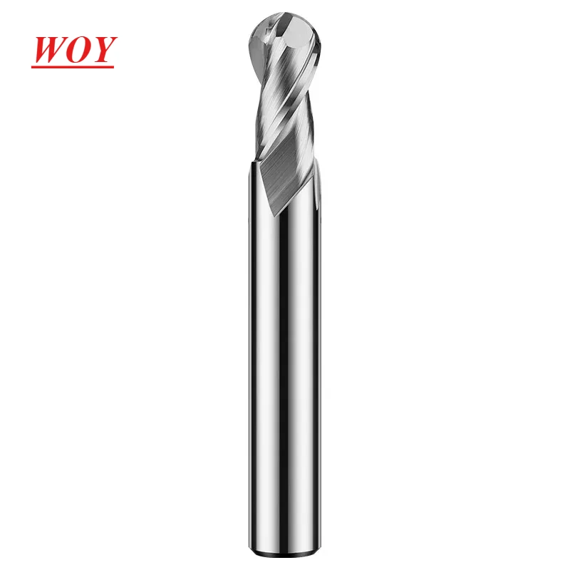 WOY  Endmills Alloy Coating Tungsten Steel Tool Cnc Maching Hrc55 Top  Milling Cutter Machine Endmill R1.0