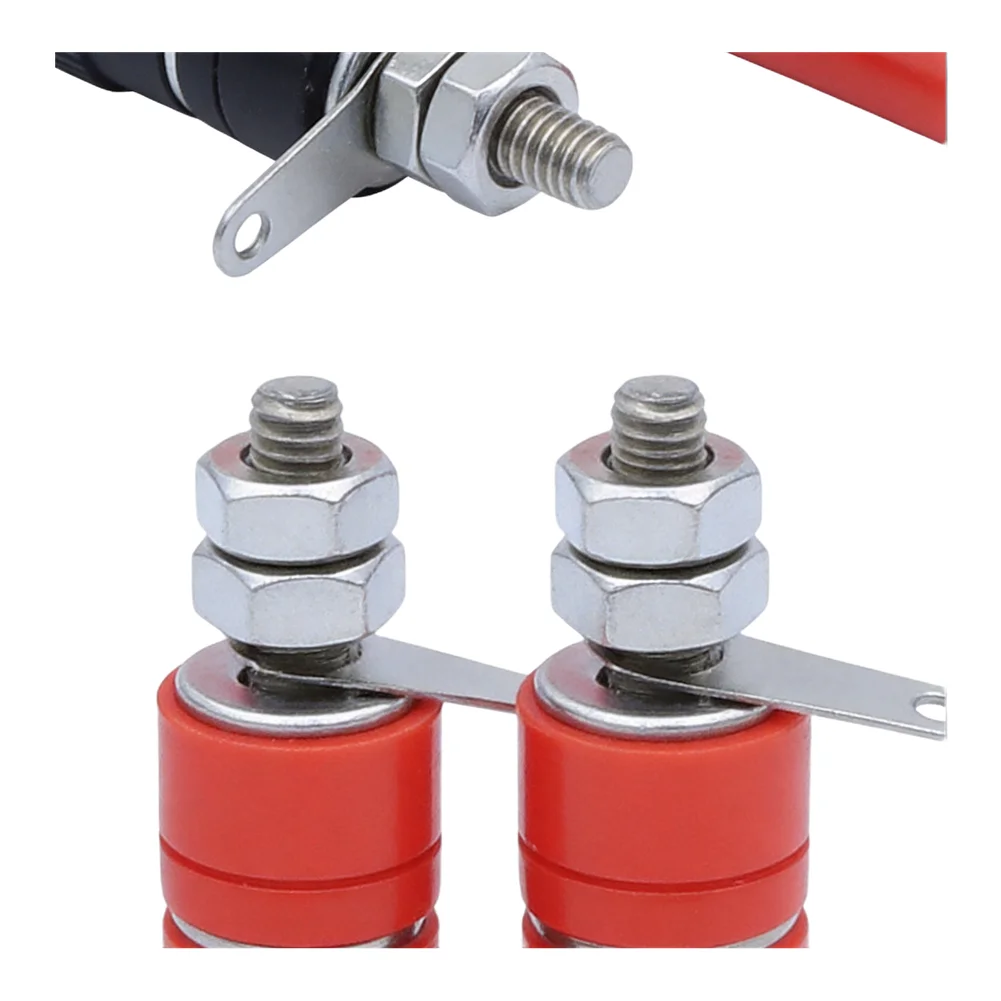 10 Pairs Banana Screw and Socket Connectors Suitable for Speaker Wire Audio Setup with PA Nylon and Alloy Construction