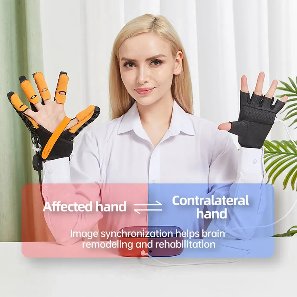 Electric Rehabilitation Robot Glove Hemiplegia Stroke Hand Equipment Intelligent Finger Training Device for Hand Dysfunction