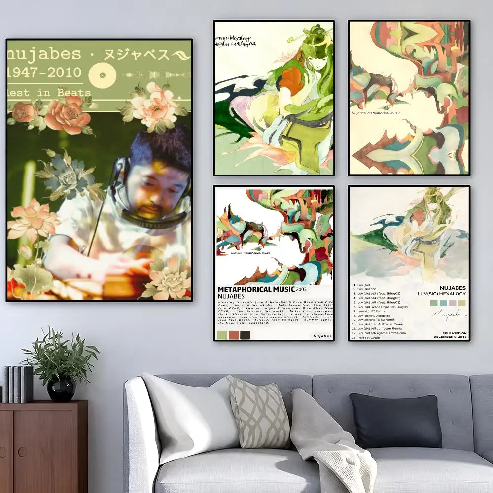 Producer Nujabes Modal Soul Poster Pop Wall Art PP Decorative Water-Resistant Print Apartment Dorm Office Room Decor Gift