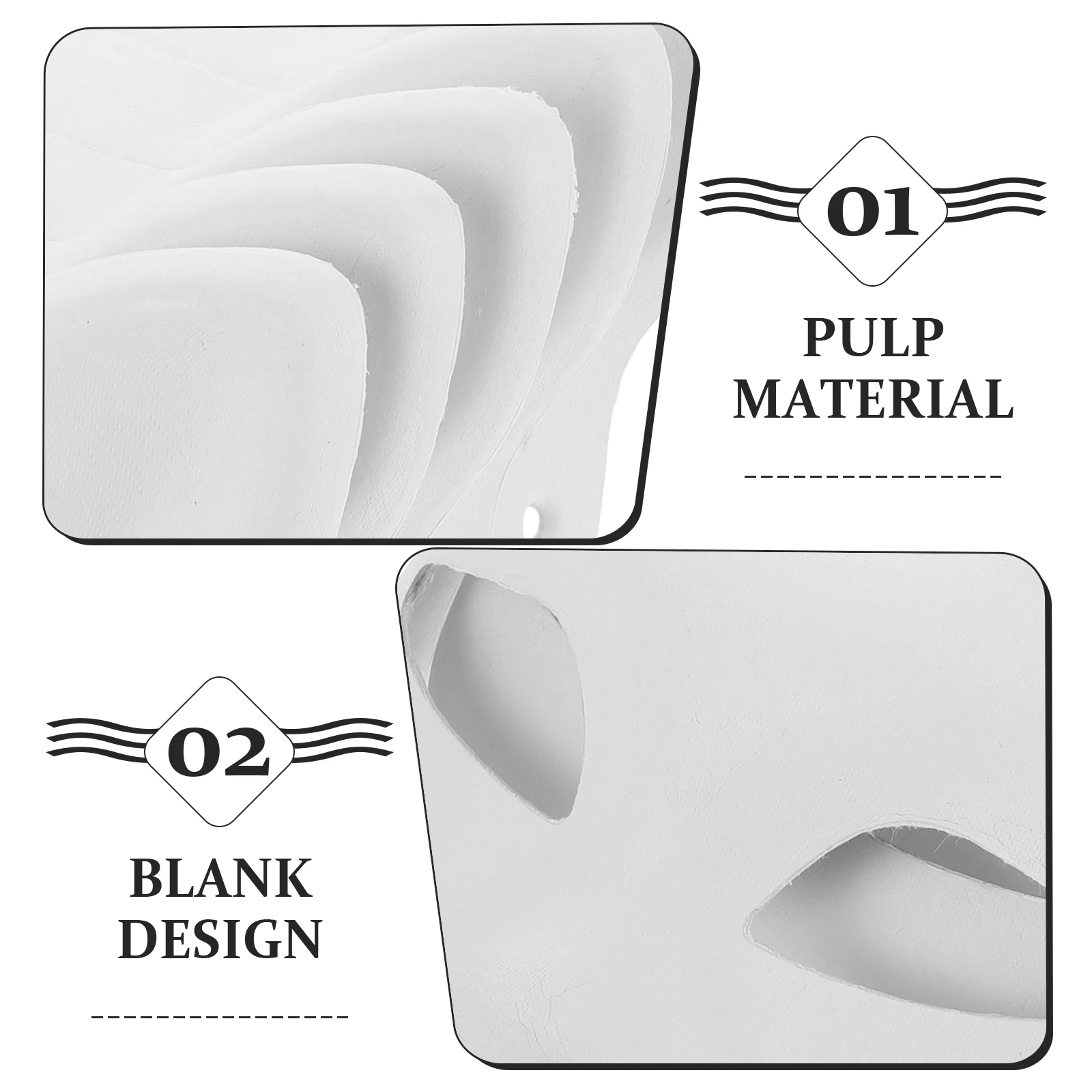 

5 Pcs Diy Paintable Cat Face Mask Blank Design Eco Friendly Material Party Masquerade Halloween Cosplay Eyewear Accessory
