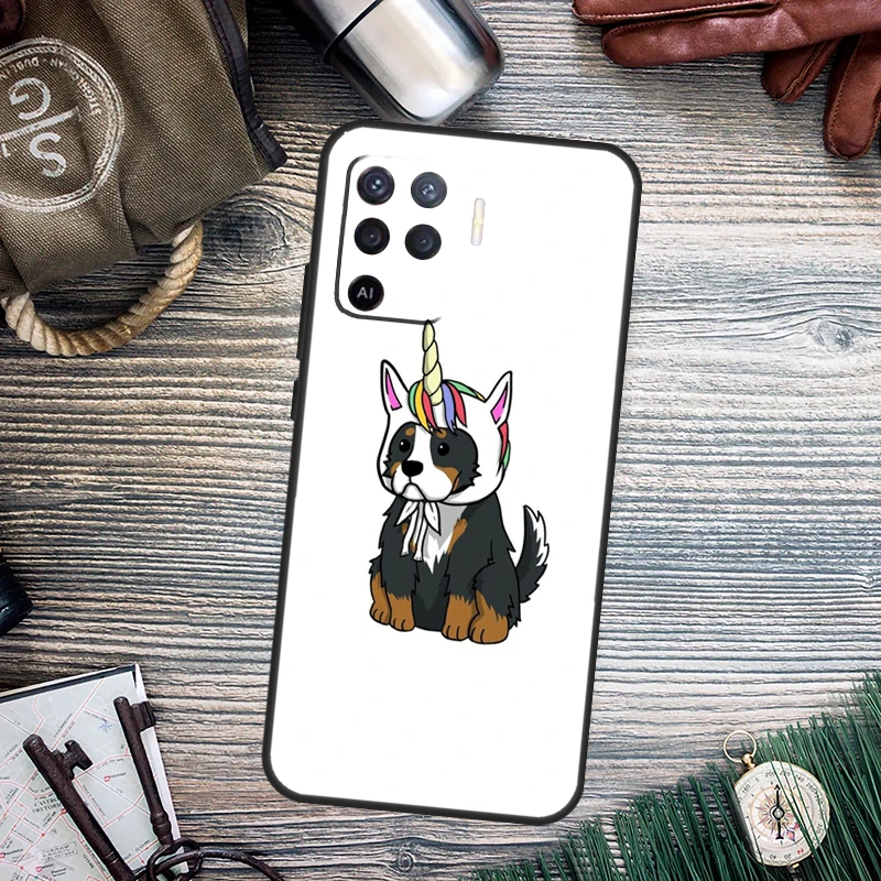 Funny Bernese Mountain Dog For OPPO A79 A54 A74 A94 A58 A78 A98 A5 A9 A53 A52 A72 A15 A16 A17 A57 A77 A76 A96 Case