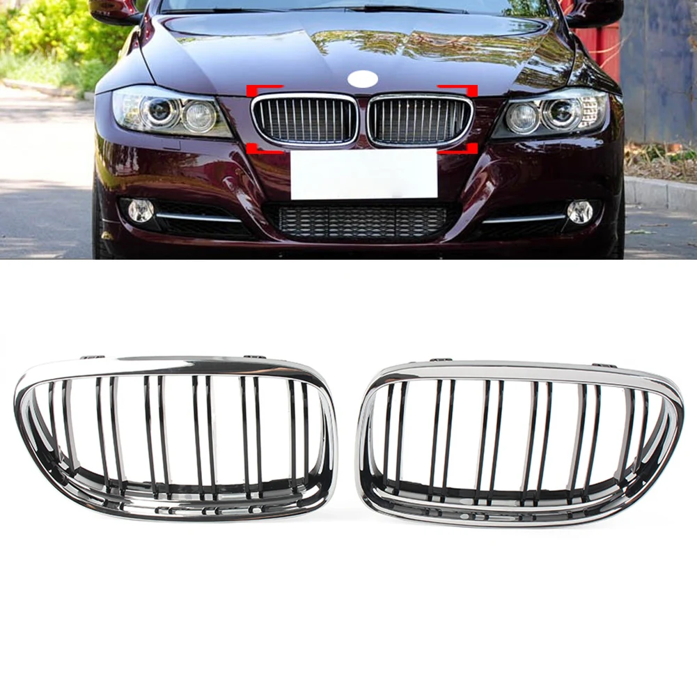 2 PCS Car Front Kidney Grill Grille For BMW 3 Series E90 E91 2008 2009 2010 2011 2012 51137201969 51137201970