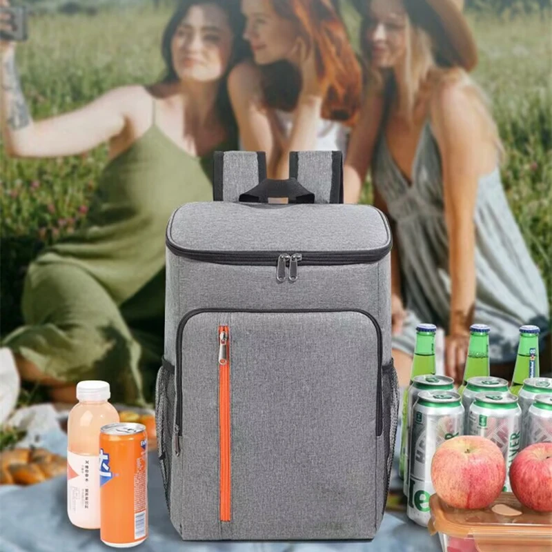 

Insulated Backpack Cooler Large Capacity Oxford Cloth Backpack Outdoor Travel Beer Bag Waterproof Waterproof Leak Proof Portable