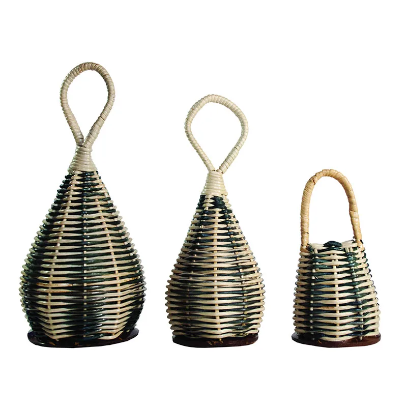 Maraca curativa de sonido hecha a mano, martillo de arena de ratán africano, Maracas de mano para Yoga para adultos, instrumentos Orff de meditación profesional