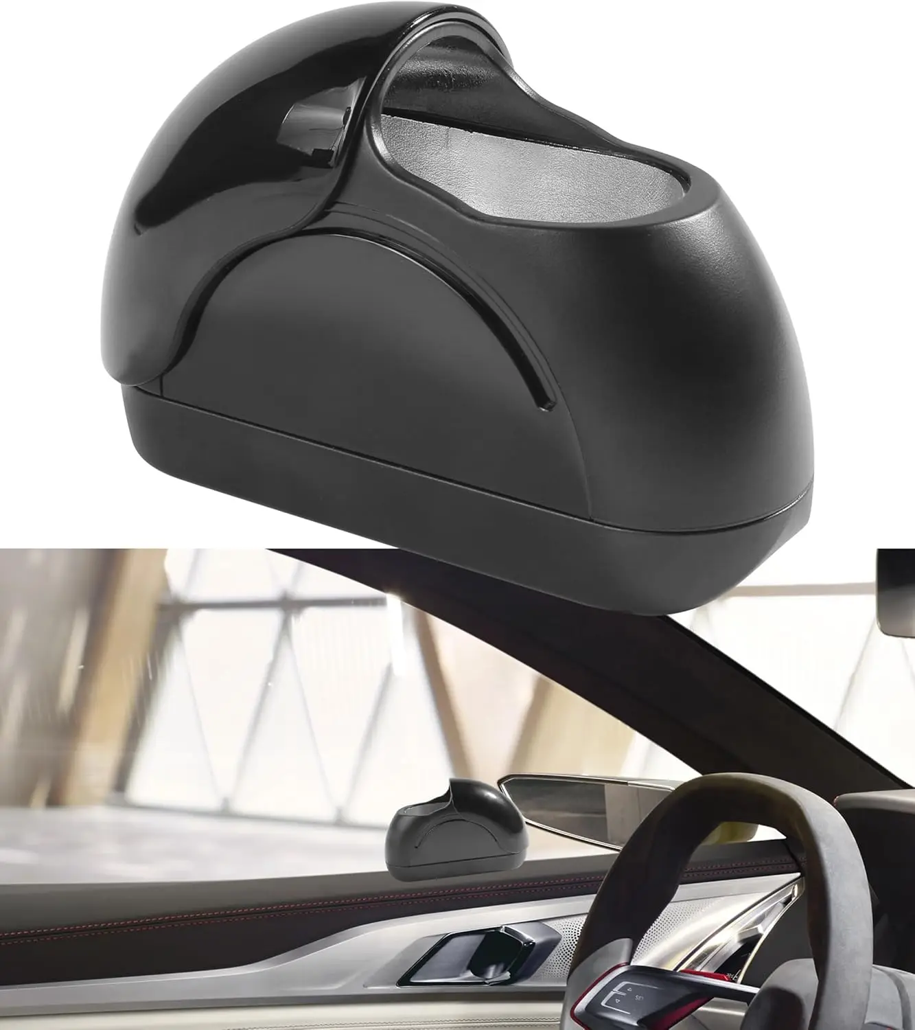 Car Ashtray Door Mounted Smokeless Ash Tray With Lid Portable Auto Truck Trash Bin Garbage Can Accessories