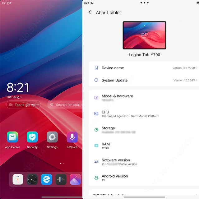 Original Lenovo LEGION Y700 2023 Snapdragon 8+ Octa Core 256GB / 512GB  144Hz Refresh Rate ZUI15 WIFI Gaming Tablet PC Lenovo Tab - AliExpress