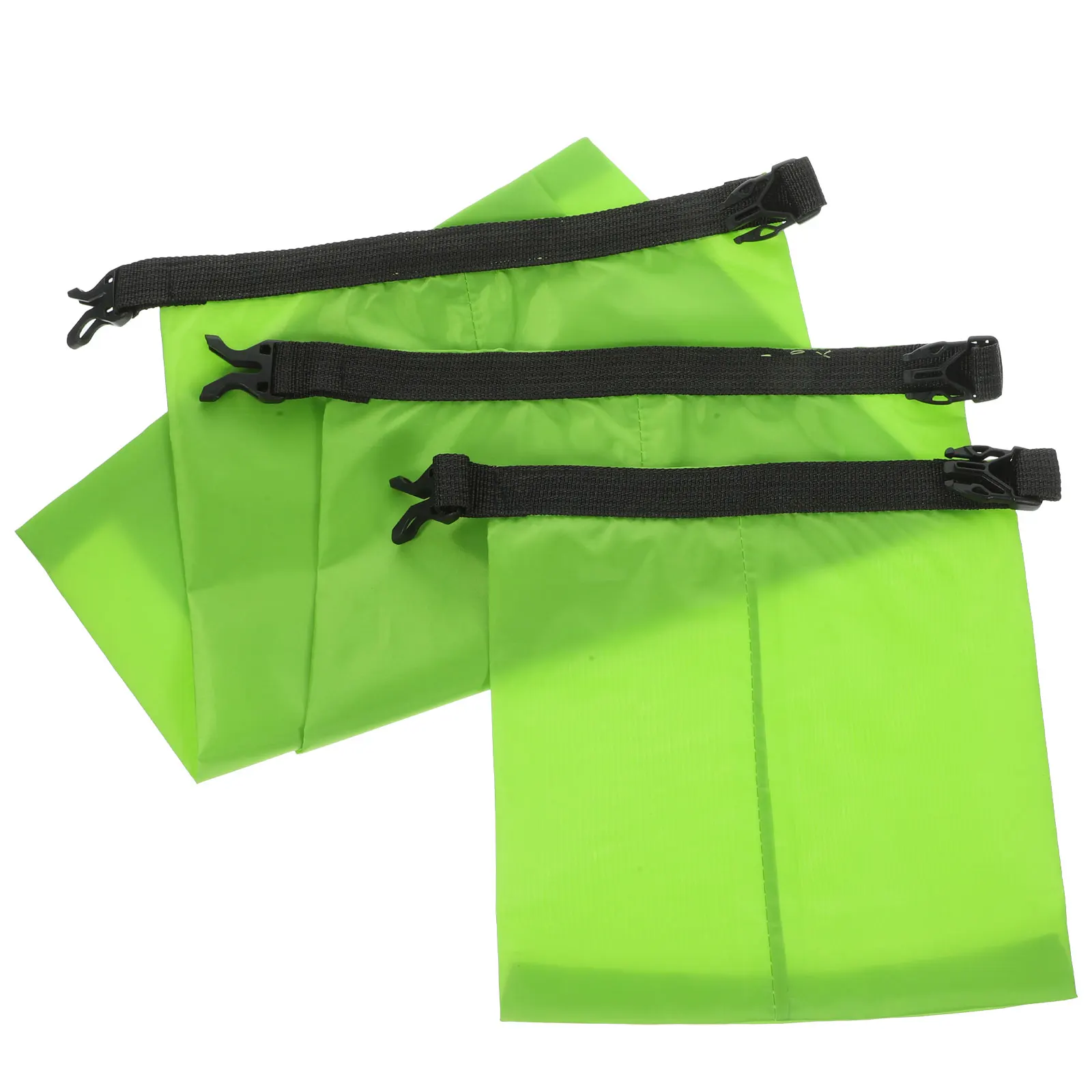 

3pcs Waterproof Dry Bag Set 1.5L 2.5L 3.5L Soft Nylon Pouch Watertight Closure Outdoor Camping Boating Kayaking Storage Bag