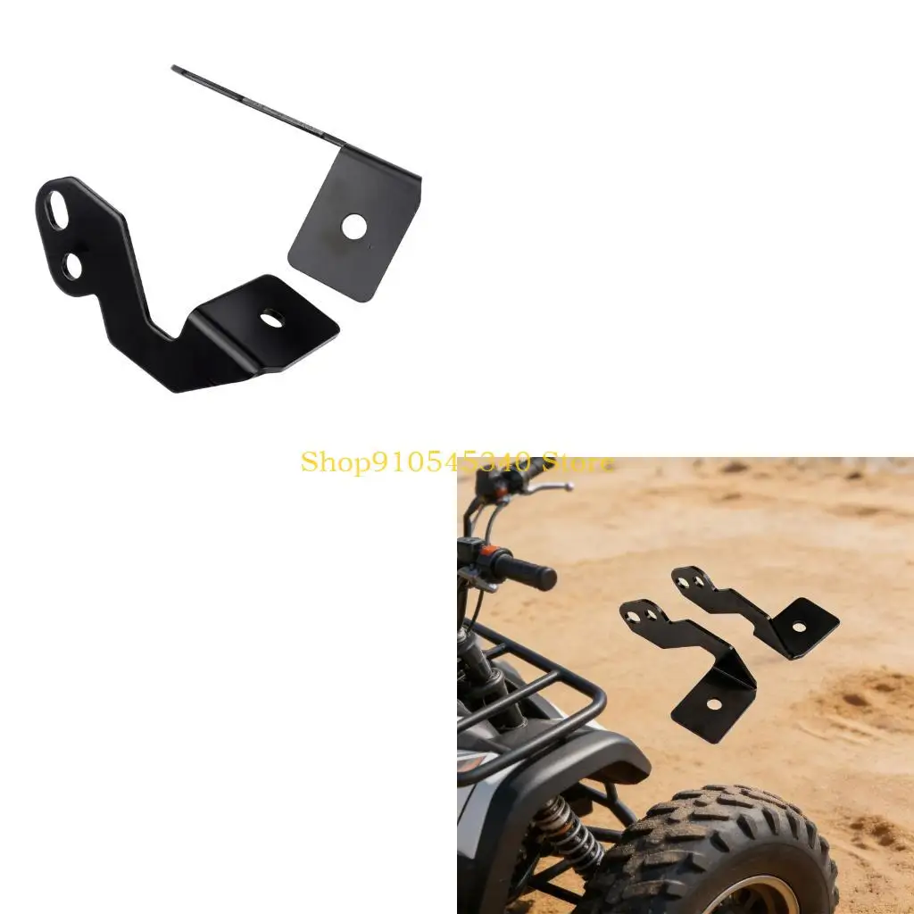 U2JA No Drill Front Side Post Roll Cage Brackets, UTV Pair for Curved 54 Inch LED Lamp Bar with Black Steel Mount Support Frame
