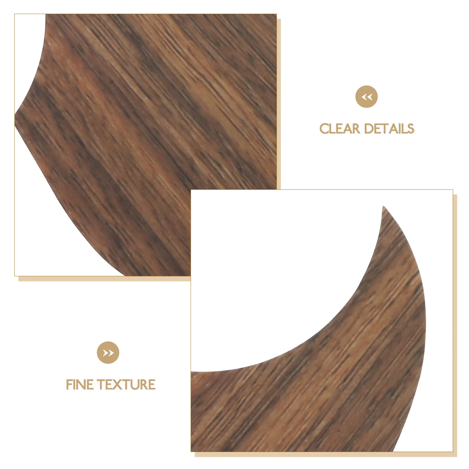 

2Pcs Wood Grain Acoustic Guitar Pickguard Durable PVC Scratch Resistant Protective Plate Folk Guitar Accessory Parts
