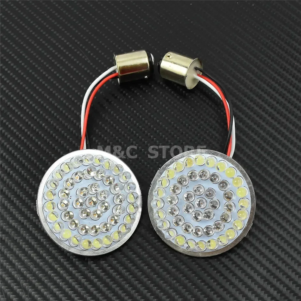 Motorcycle 1157 Bullet Style LED Panel Turn Signal Light Insert Lamp For Harley Touring Softail Sportster XL Dyna Street Glide