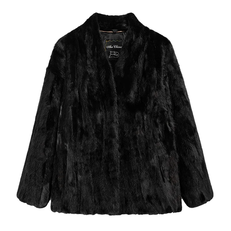 Femmes de luxe manteau de fourrure de vison manteaux de fourrure véritable pour femme nouveau dans les vêtements d'extérieur vestes d'hiver vêtements pour femmes 2025 Шуба Ж Döncud