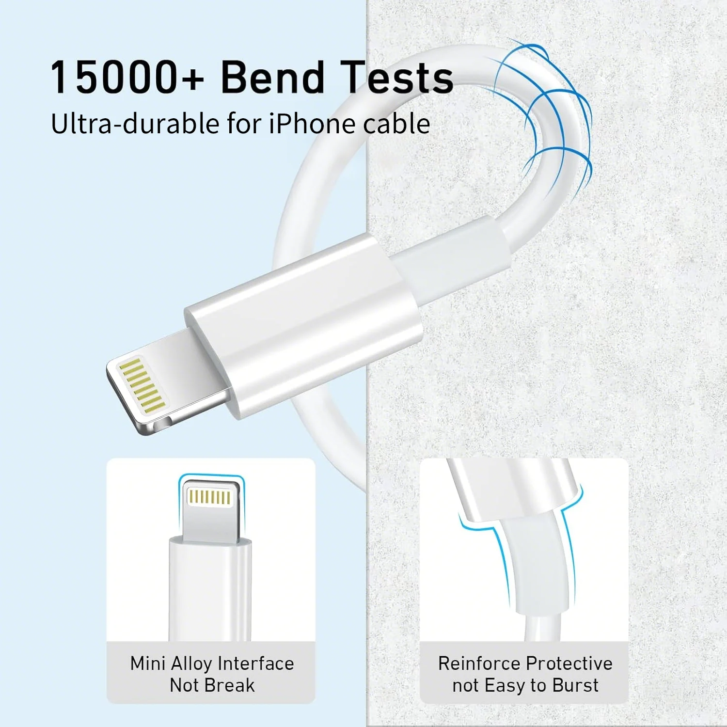 شهادة MFi LAIHONEN 1 قطعة 2 قطعة كابل من النوع C إلى كابل Lightning شحن سريع مناسب لشاحن iPhone 13 USB من النوع C مناسب