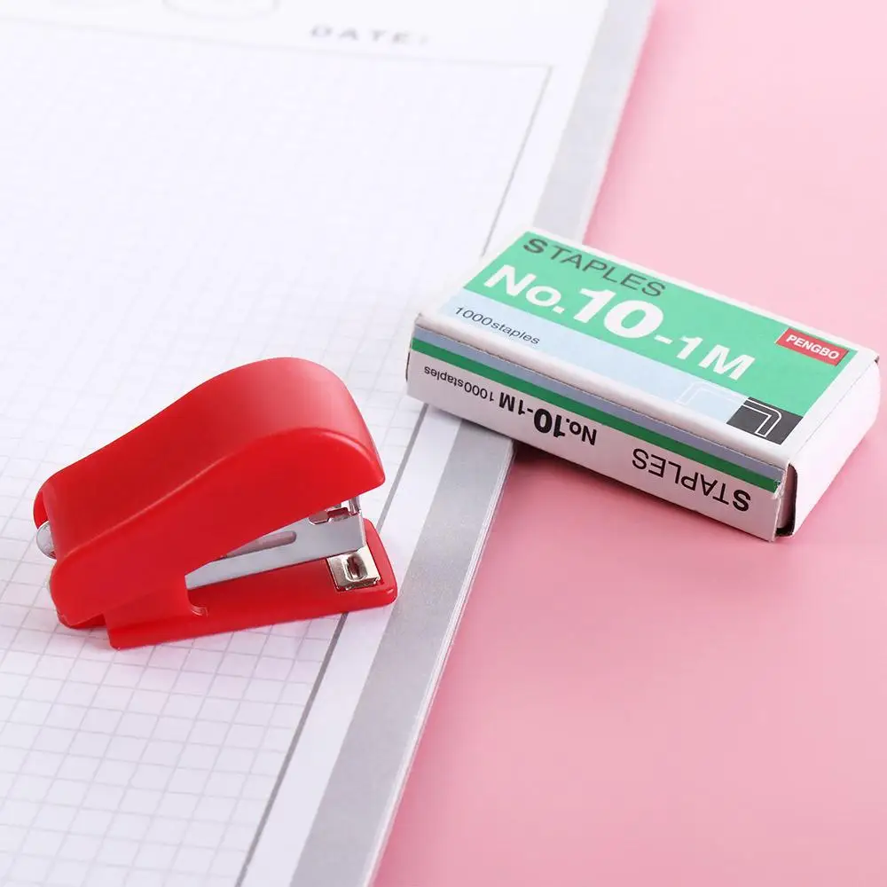Mini Effortless Labor-Saving Stapler Set Small Paper Binding Bookbinding Machine Fixing Paper Stapling Tools Teacher