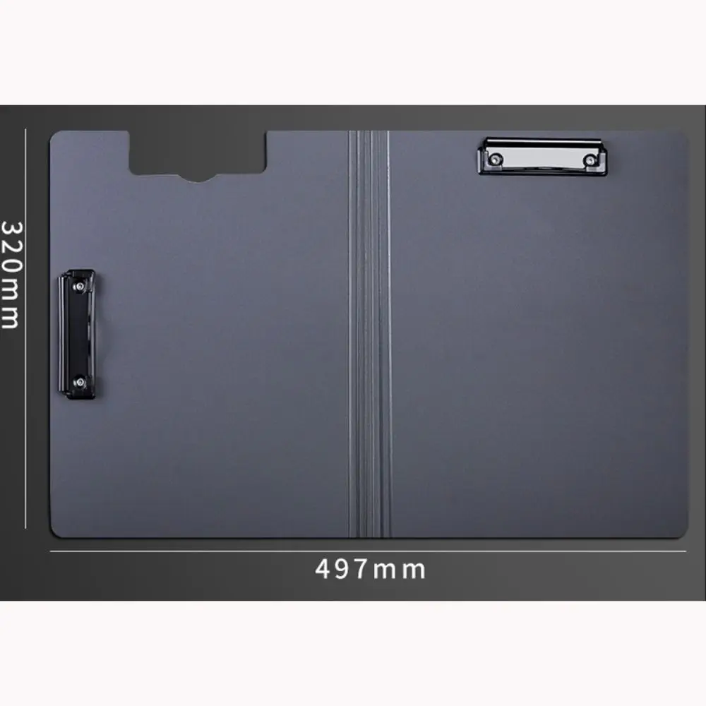 A4 Frosted Bestand Map Memo Clip Board Test Papier Opslag Organizer Met Dubbele Clips Effen Kleur Multifunctioneel Stationair