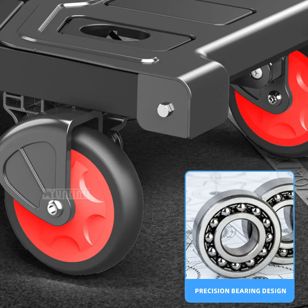 Multi-Function Outdoor Camping Folding Cart,Portable Foldable Wagon for Shopping,,Lightweight Camping Trolley