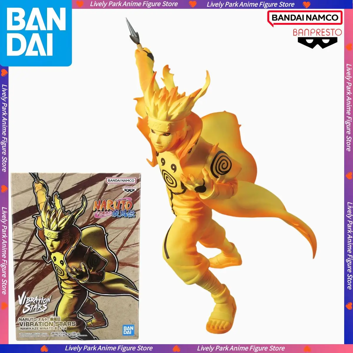BANDAI Originele NARUTO TRILLINGSTERREN NAMIKAZE MINATO Anime Actie Toy Figures Kinderen Pop Standbeeld Model Desktop Ornament Gift