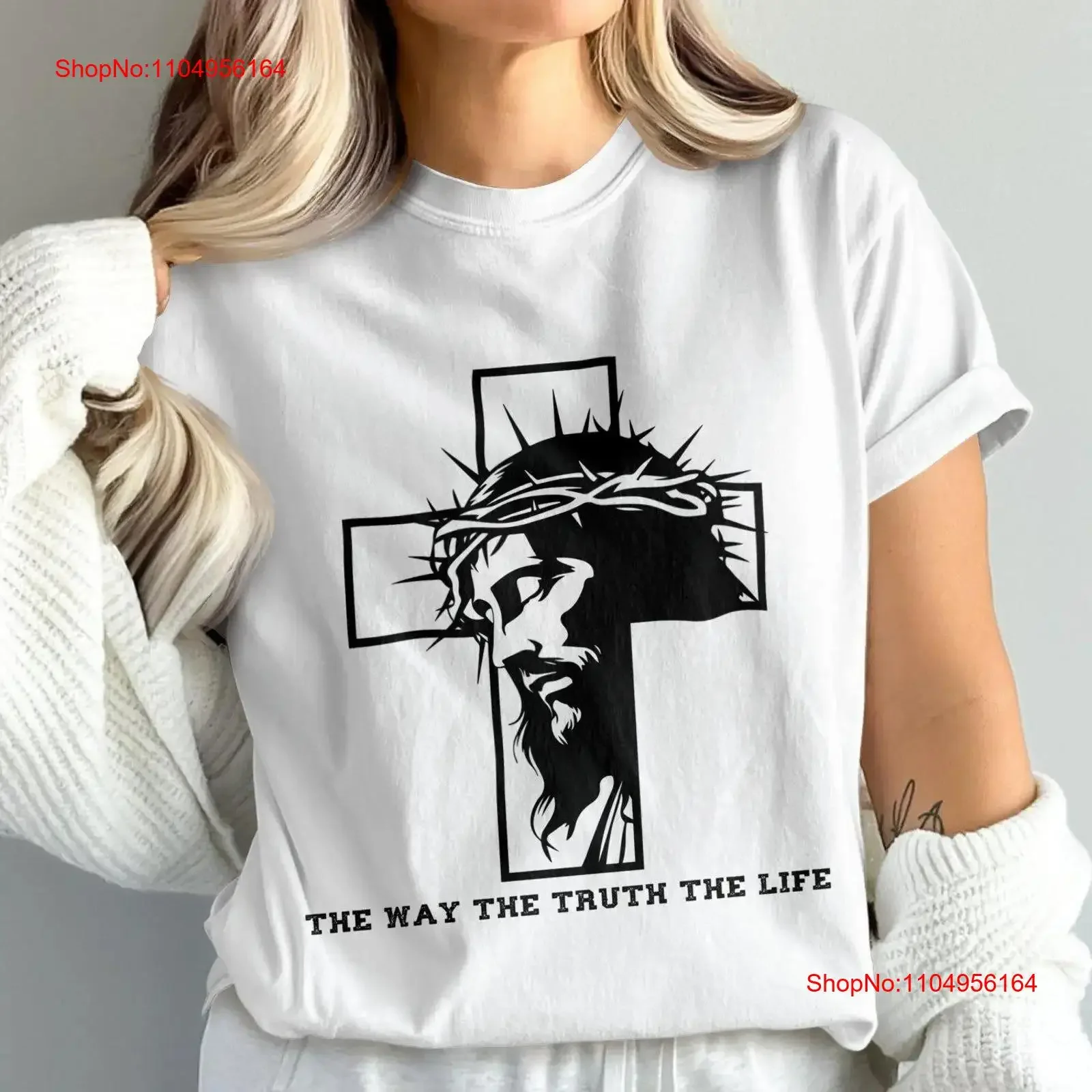 Le chemin vérité vie chrétienne t-shirt religieux inspirant jésus Christ Design foi basé vêtements vintage lavé unisexe