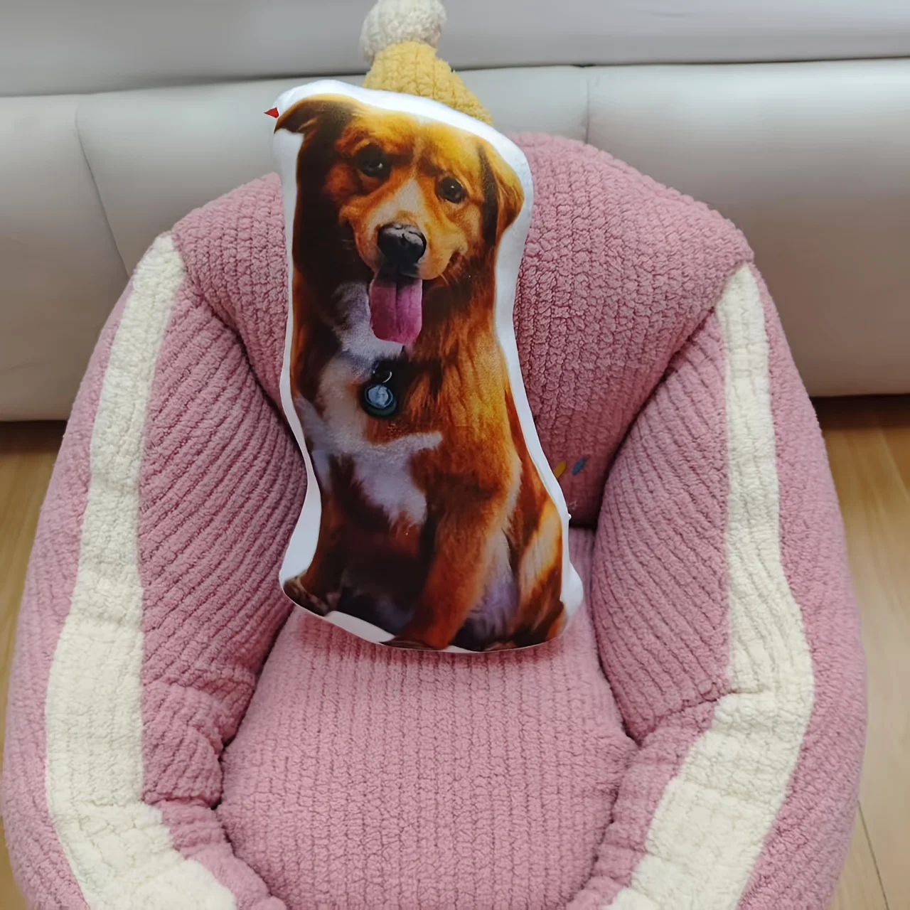 2D Personalized Double Sided Custom Photo Cushion Irregular Shape Dog Cat Family Portrait Pillow Custom Keepsake Gift