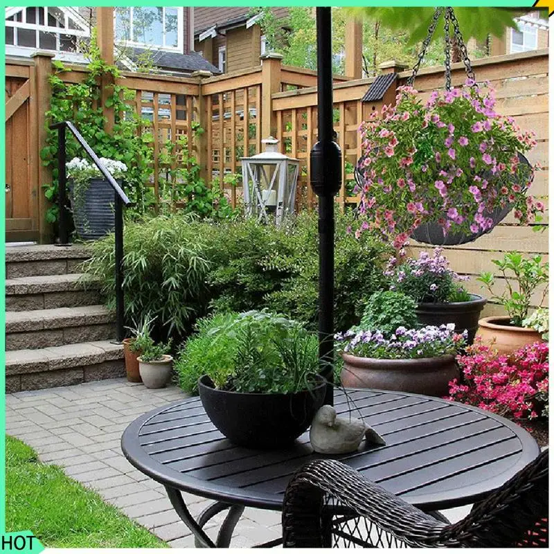 AWAH 6PCS 14 Inch Round Hanging Basket Liners Fabric Hanging Plant Liners Non-Woven Planter Liners For Hanging Baskets Black