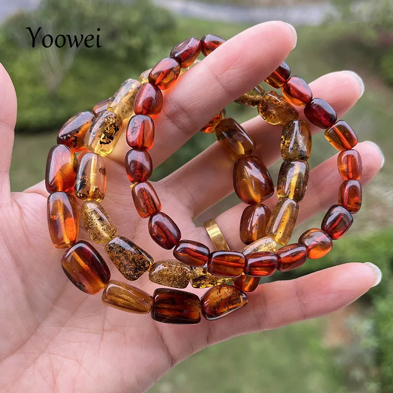 Genuine Amber Bracelets for Unisex Gift 100% Natural Beads Baltic Energy Gemstone Healing Jewelry Suppliers Factory Wholesale