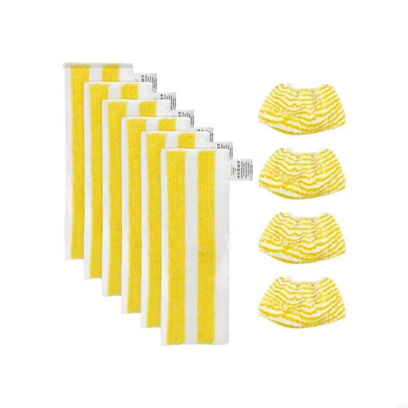   Household Steam Cleaning Cloth Set with Microfiber Mop Pads for Floor Upkeep and Nozzle-Led Wiping in Daily Care