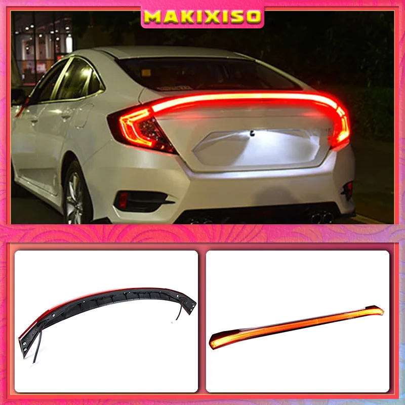 

For Honda Civic Hatchback TYPE R Prototype 2016 2017 2018 2019 2020 LED Reflector Lamp Rear Fog Lamp Bumper Light Brake Light