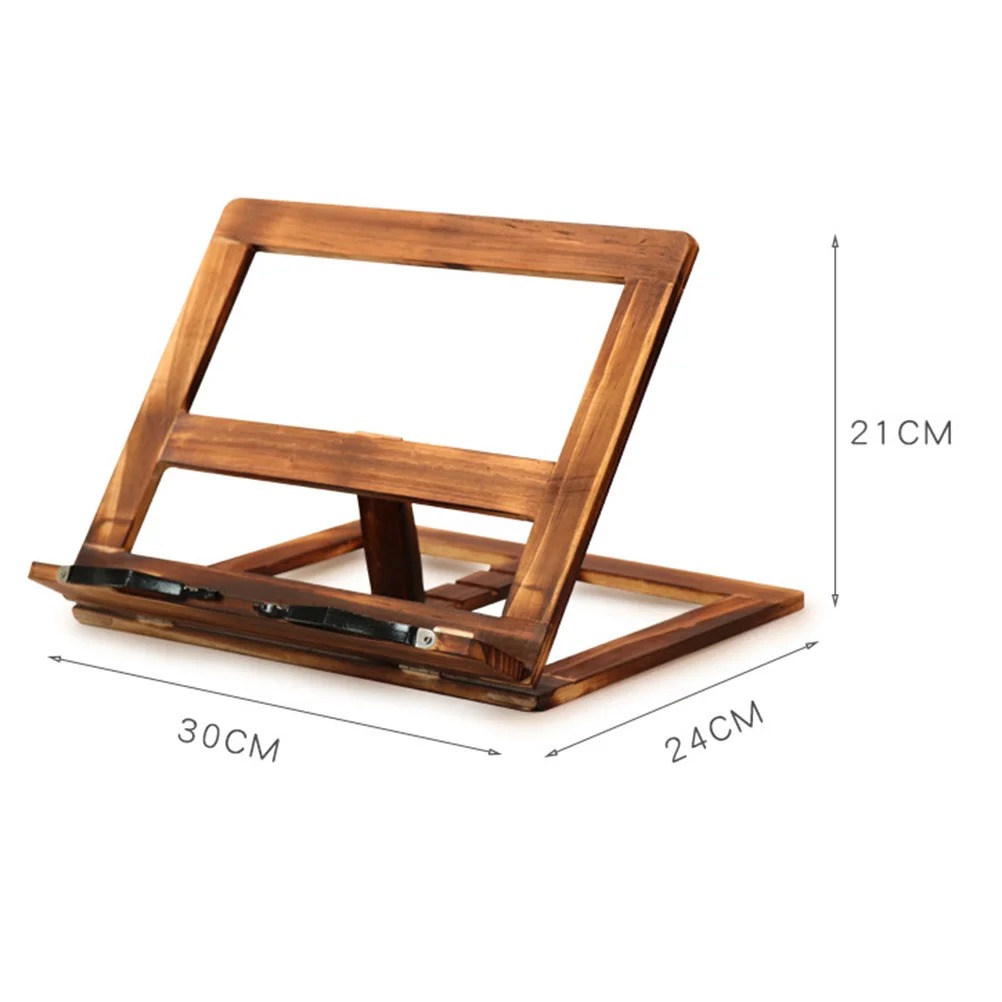 1PC Book Reading Shelf Myopia Prevention Bracket Tablet Support Wooden Reading Stand for Home Outdoor Color 1