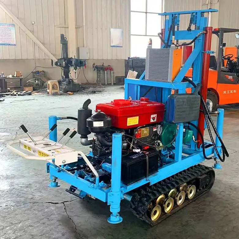 

Индивидуальная гидравлическая дизельная буровая установка для водяных скважин, портативная буровая машина 22-35 л.с., 100-180 м, с гибким перемещением