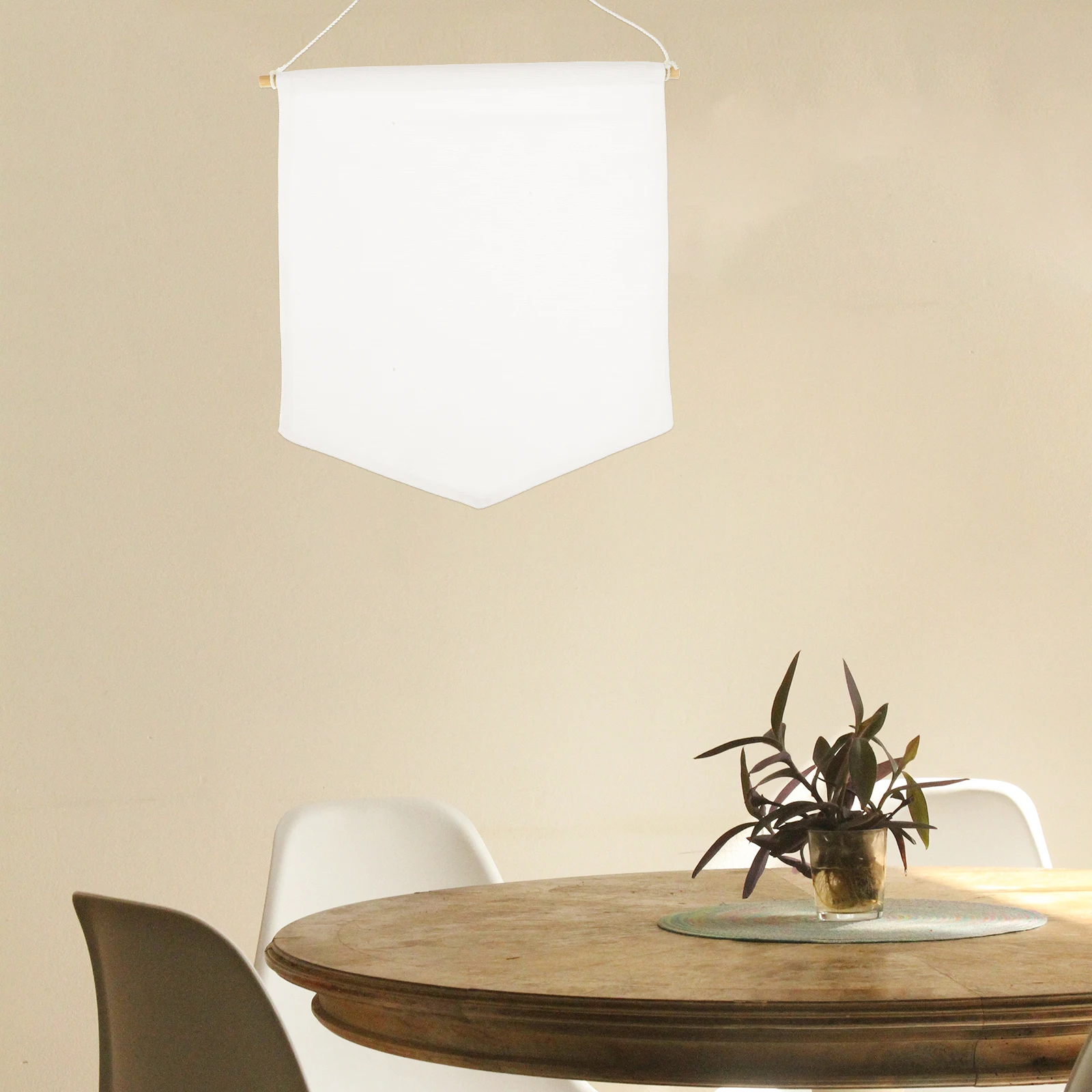 

3Pcs Canvas Wall Banner White Stitching for Pin Display DIY Paint Embroidery Blank Pennant Pin Display Canvas