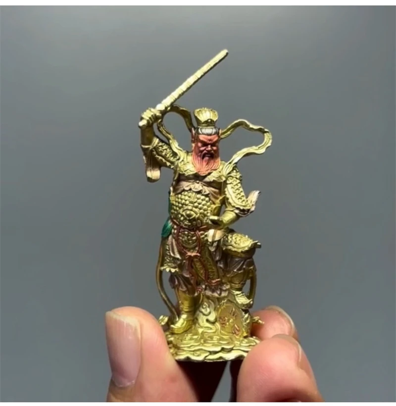 

Wang Lingguan Taiyi's thunder echoes the Heavenly Sovereign Wang Marshals, solid copper, Taoist, auspicious home Feng Shui craft