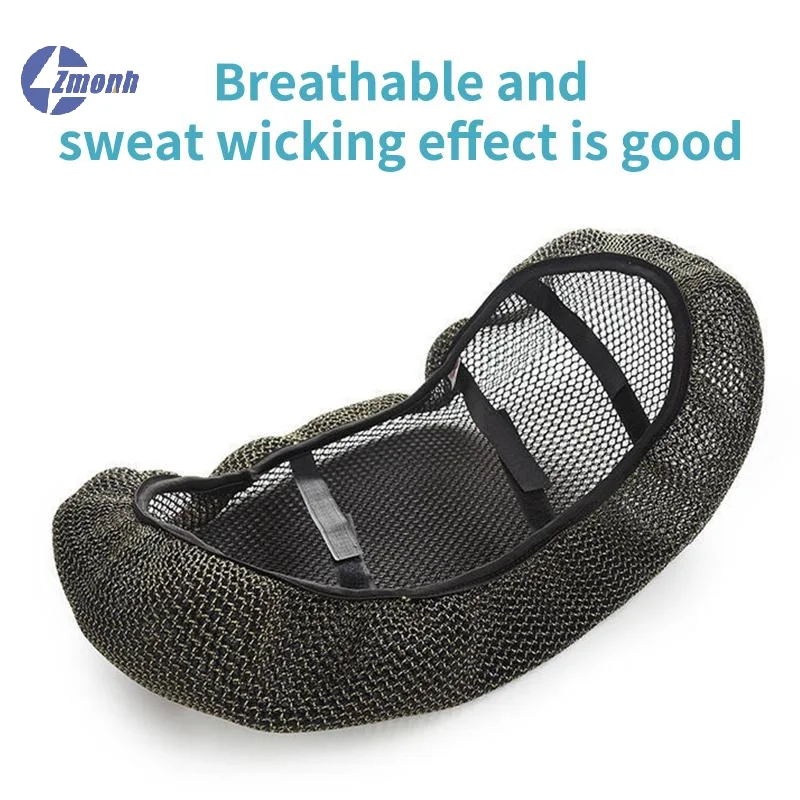 New！Summer Cool 3D Mesh Motorcycle Seat Cover Breathable Anti Slip Scooter Cushion Grid Protection