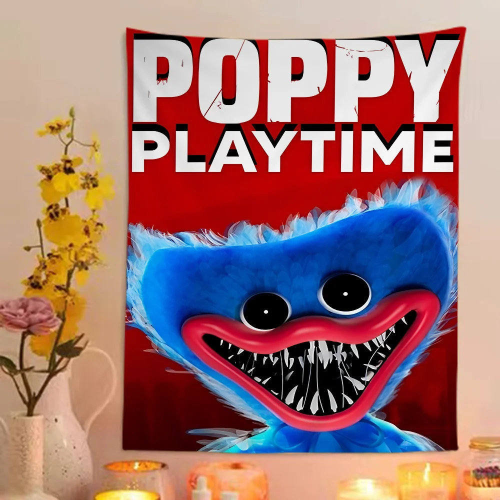 P-Poppys P-Playtime Huggy-Wuggy Chart Tapestry Home Decoration Hippie Bohemian Decoration Divination Wall Hanging Home Decor