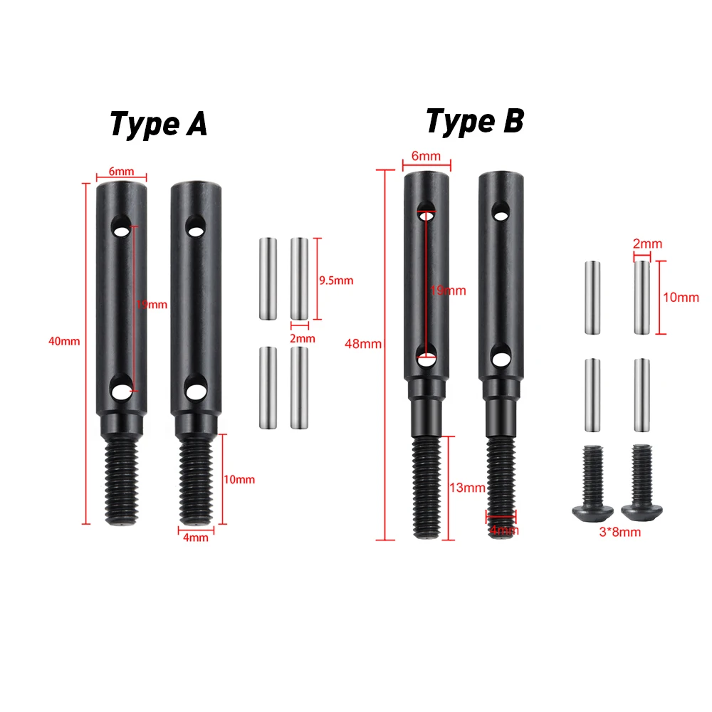 YEAHRUN Métal arc-en-ciel Portail Stub Essieu Drive Gear Arbre pour TRX-4 TRtage 1/10 RC inoler Voiture Mise À Niveau Pièces Accessoires